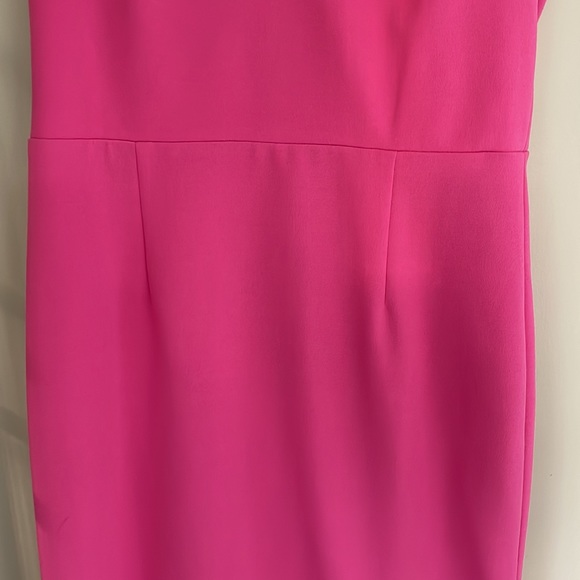 Betsey Johnson  Pink  V Neck Ruffle Flutter Hem Sheath Dress Size 2 Slee… - Picture 3 of 9